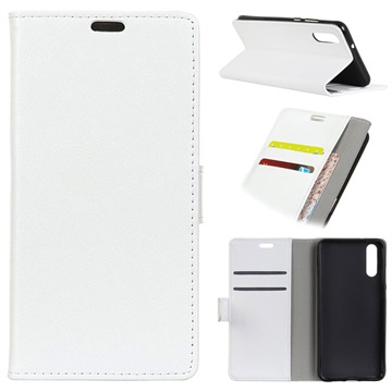 Capa branca tipo agenda para Huawei P20