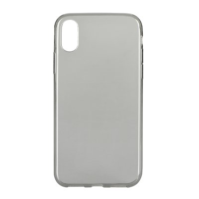 Capa de silicone transparente preta para iPhone X