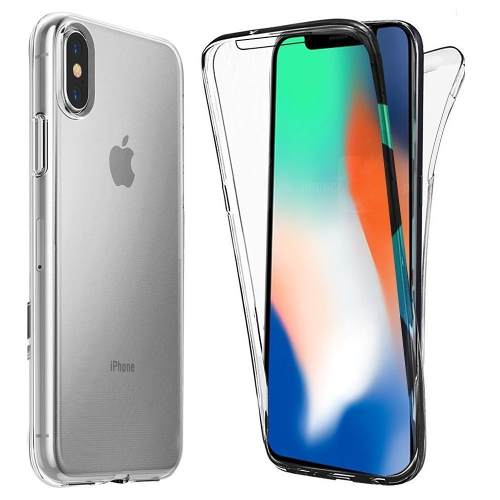 Capa 360 Silicone transparente iPhone XS Max