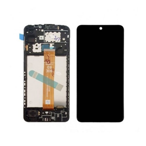 Display ou Ecrã com touch e frame para Samsung Galaxy A12 2021 A127F Service Pack Preto (GH82-26486A)