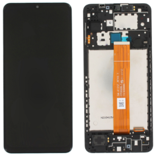 Display ou Ecrã com touch e frame para Samsung Galaxy A12 2020 A125f Service Pack Preto (GH82-24490A)