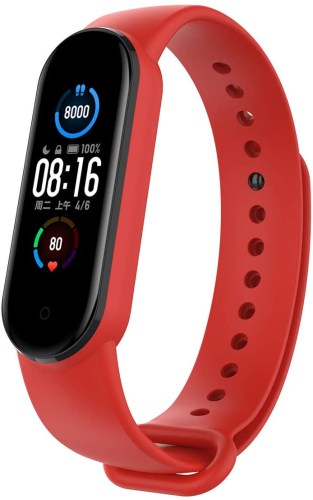 Bracelete vermelha para Xiaomi Mi Band 5