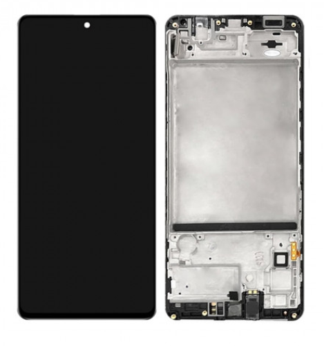 Display LCD + Touch + Frame Preto Samsung Galaxy M51 M515 SM-M515F Service Pack