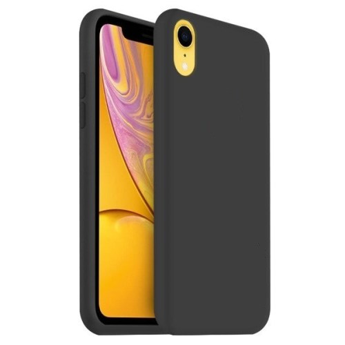 Capa de silicone para iPhone XR Preta