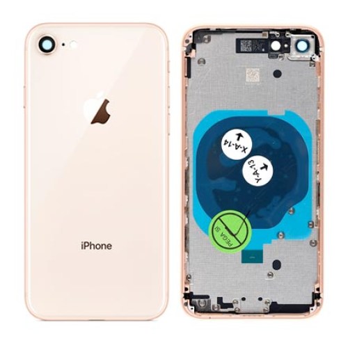 Carcaça para iPhone 8 gold sem componentes com logo