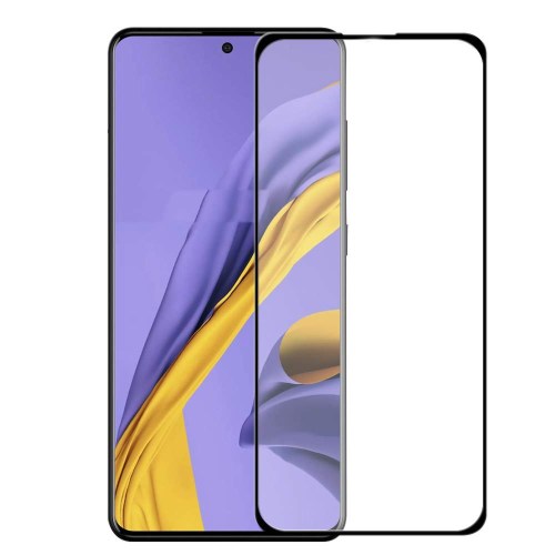 Película de vidro 5D preta para Samsung A72