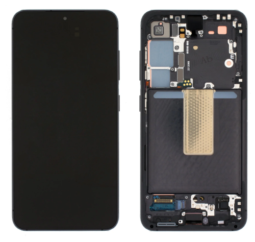 Display ou ecrã com touch para Samsung Galaxy S23 S911B (GH82-30480A, GH82-30481A, GH82-30482A) Service Pack Phantom Black